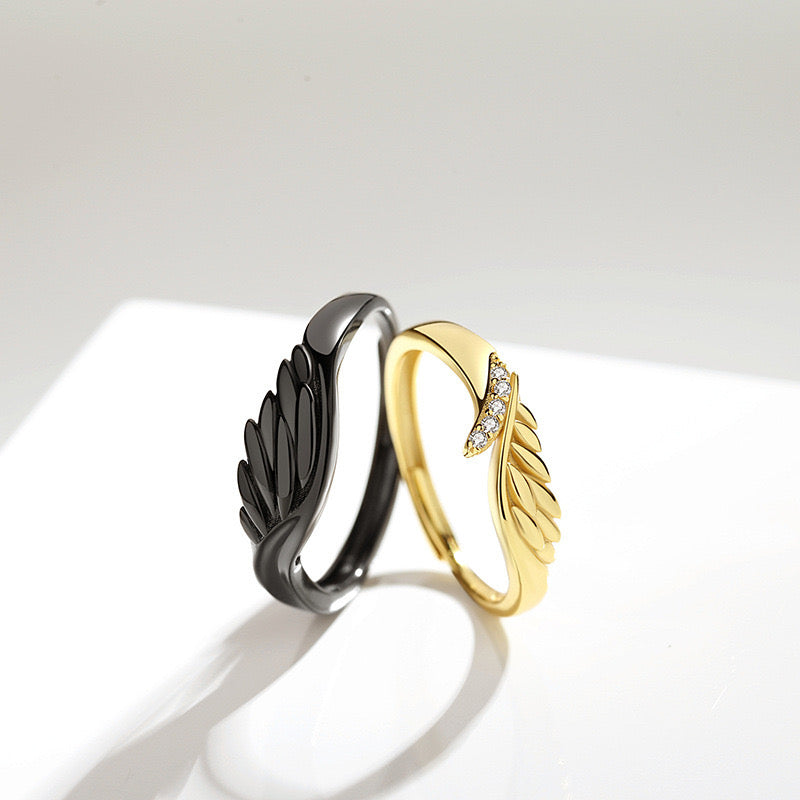 GOLDEN ANGEL AND BLACK ANGEL（925 STERLING SILVER）