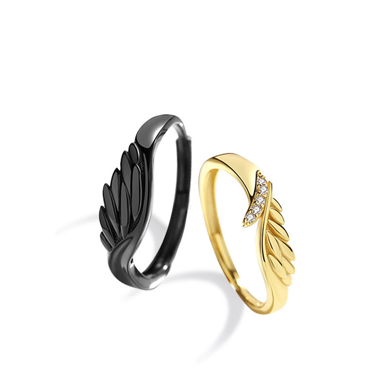 GOLDEN ANGEL AND BLACK ANGEL（925 STERLING SILVER）