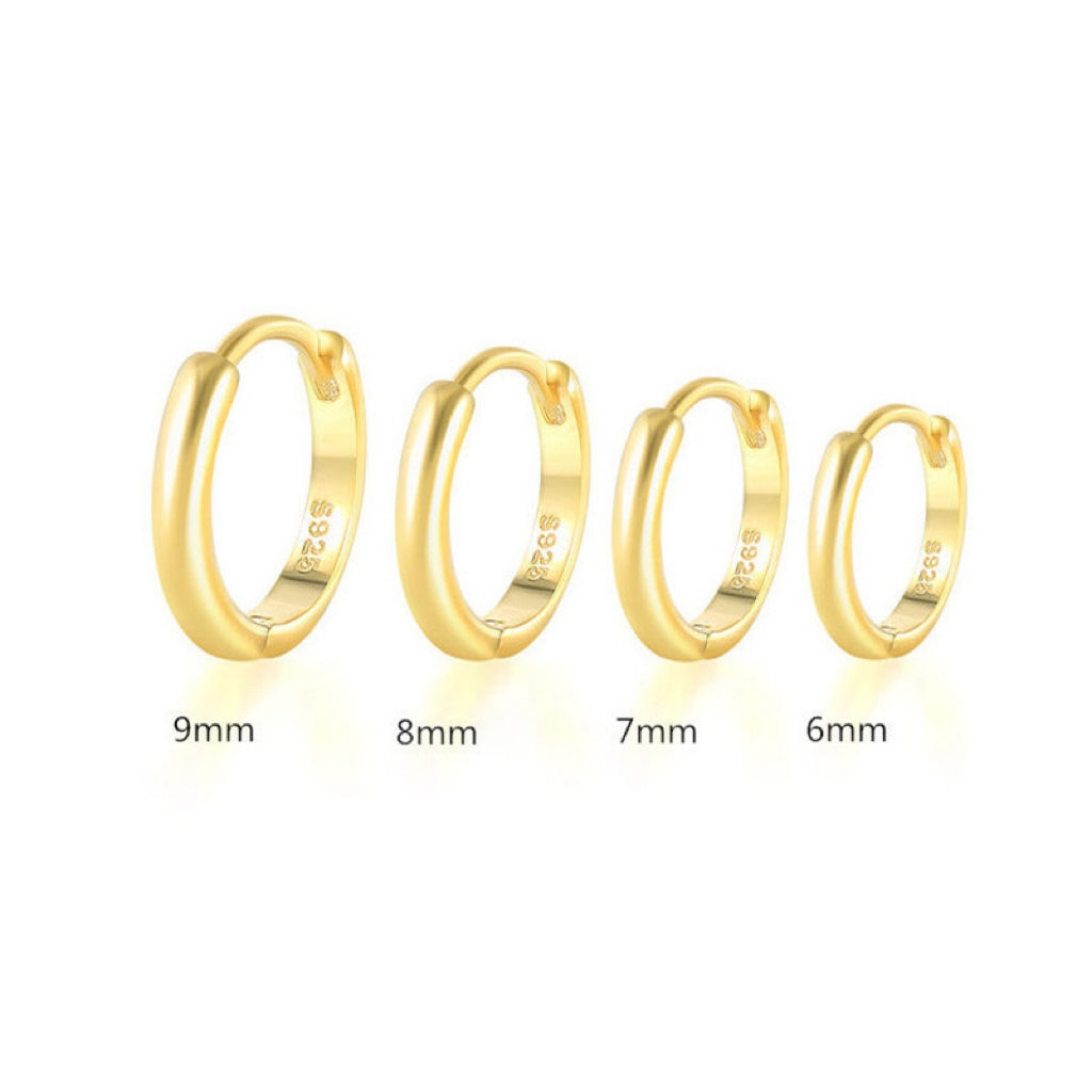 GOLD HOOP(S925 SILVER)